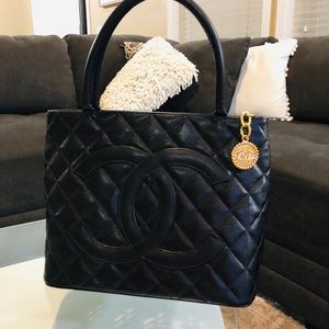 Authentic Chanel medallion tote bag
